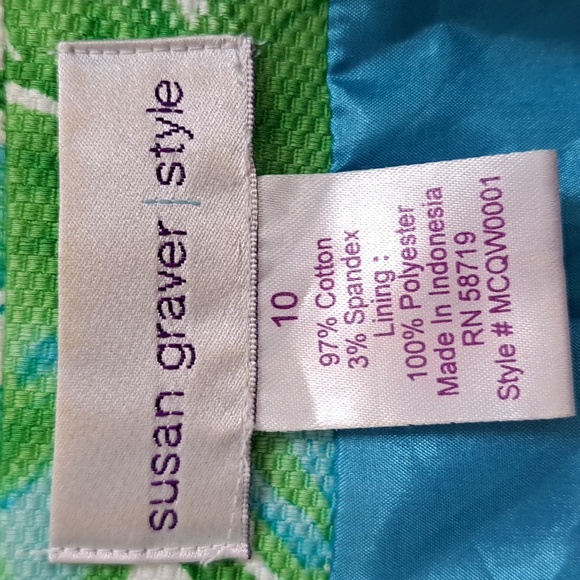 Susan Graver Tropical Vibrant 1 button Lined Jacket. Size 10 - Picture 11 of 11